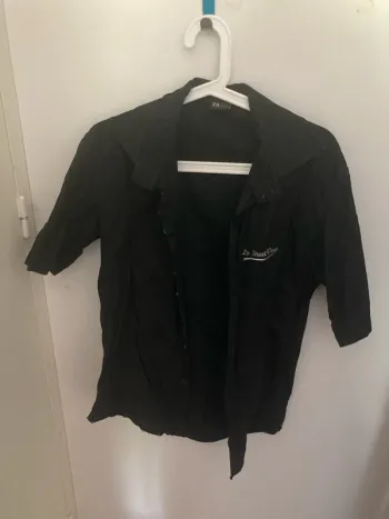 Chemise noir manche courte