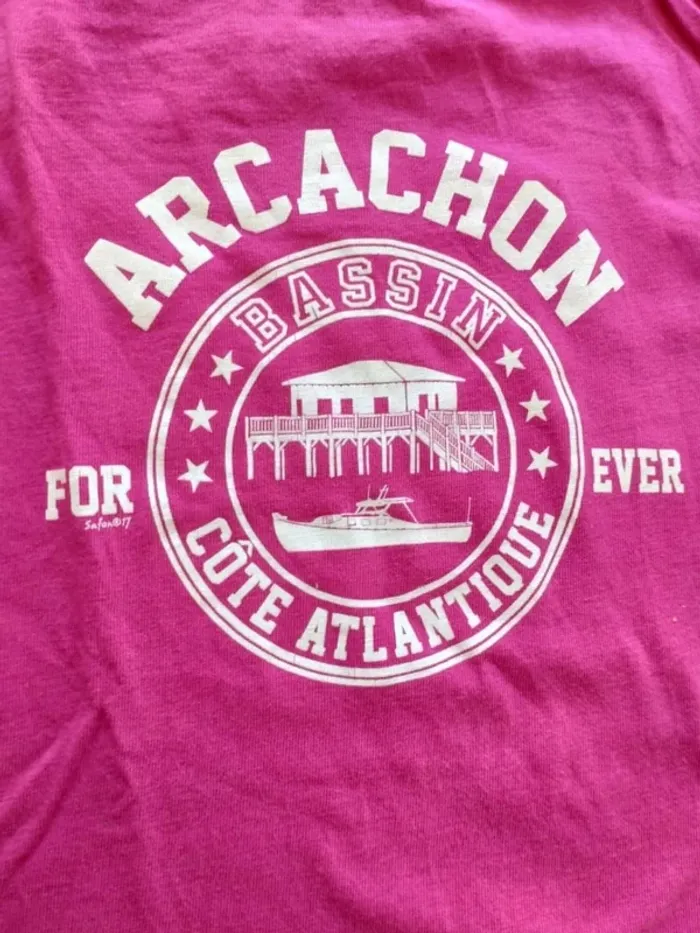 T-shirt fille Bassin d'Arcachon rose fuchsia 8 ans - photo numéro 2