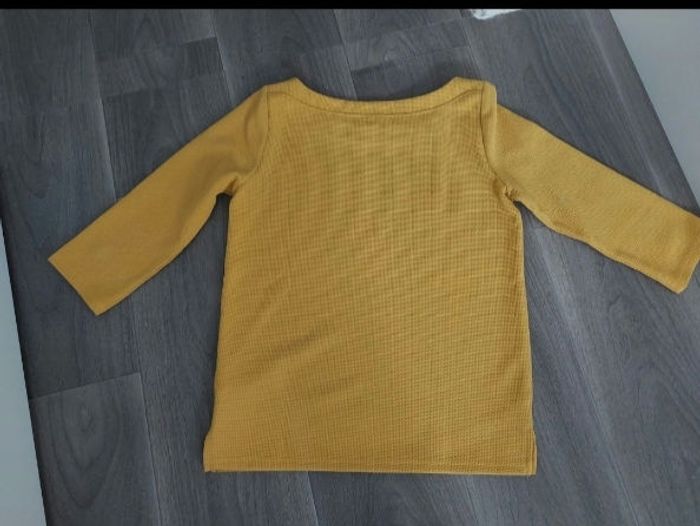 Tee shirt manches longues jaune moutarde Etam - photo numéro 2