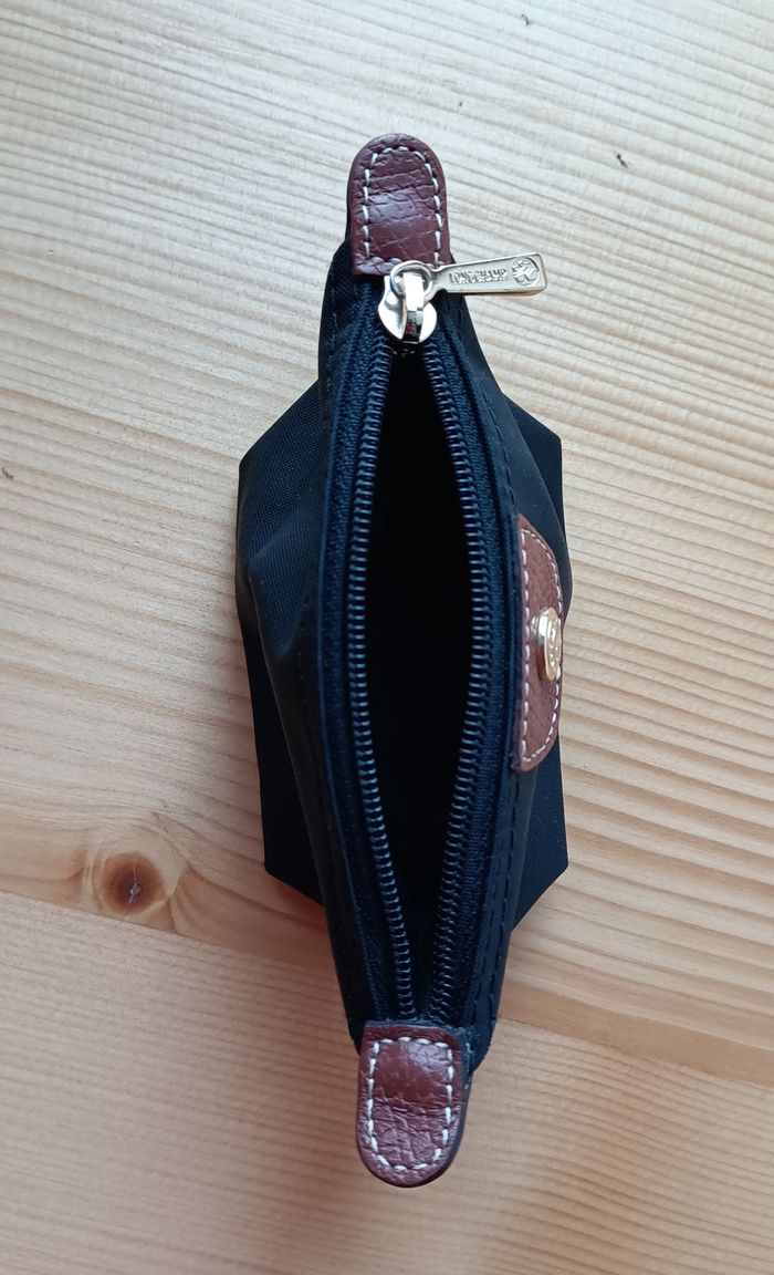 Porte monnaie Longchamp noir pliage comme neuf - photo numéro 4