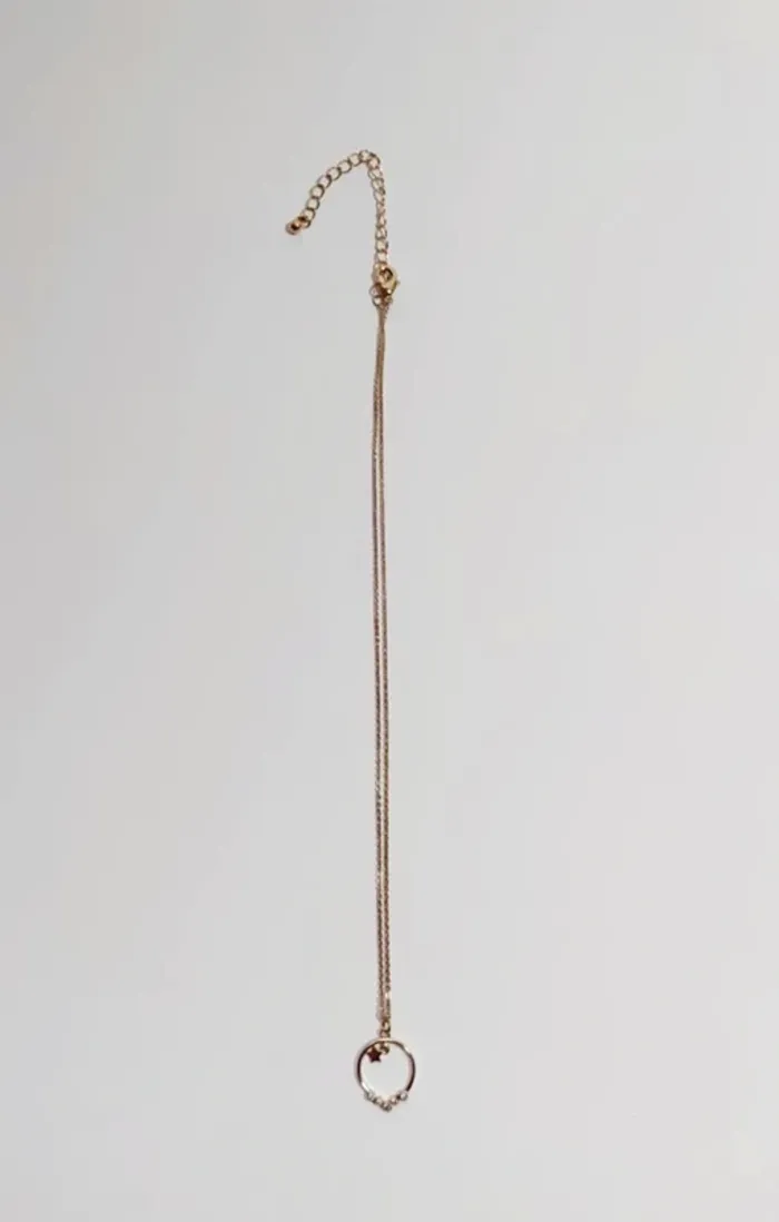 Collier fin strass et étoile - photo numéro 2