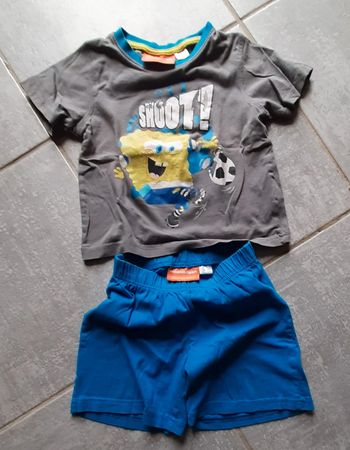 Pyjama short 98-104 cm bob l'éponge