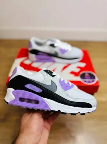 Nike Air Max 90 White Cool Grey Violet Lilac Taille 37.5