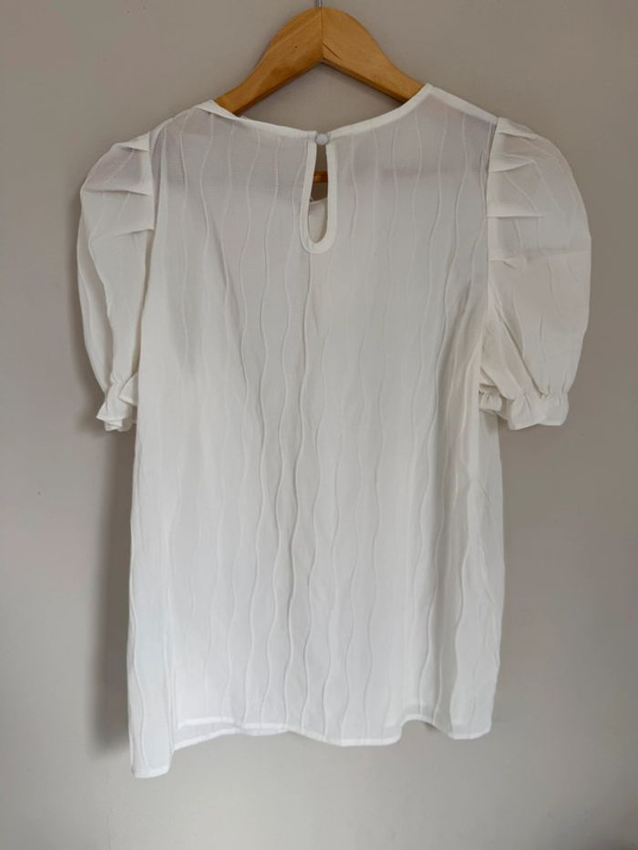 Blouse blanche manches ballons - photo numéro 2