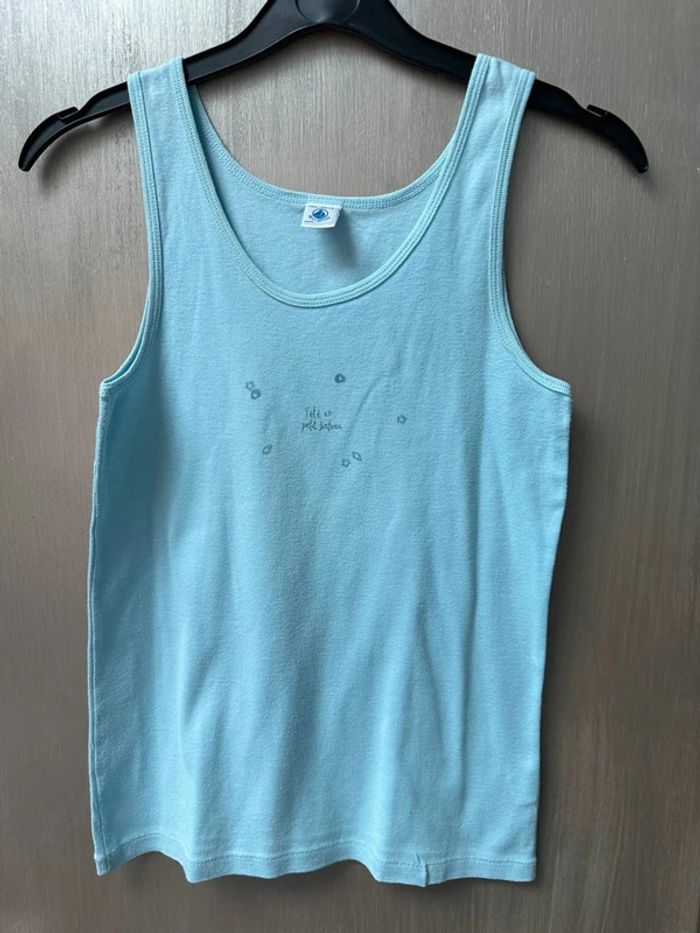 Débardeur fille bleu ciel petit bateau 14 ans - photo numéro 2