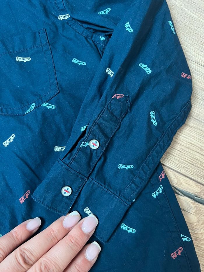 Chemise Sergent Major 4 ans bleu marine/skates - photo numéro 4