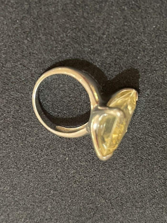 Bague argent et citrine taille 51 - photo numéro 3
