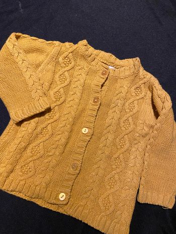 Gilet manches longues jaune moutarde