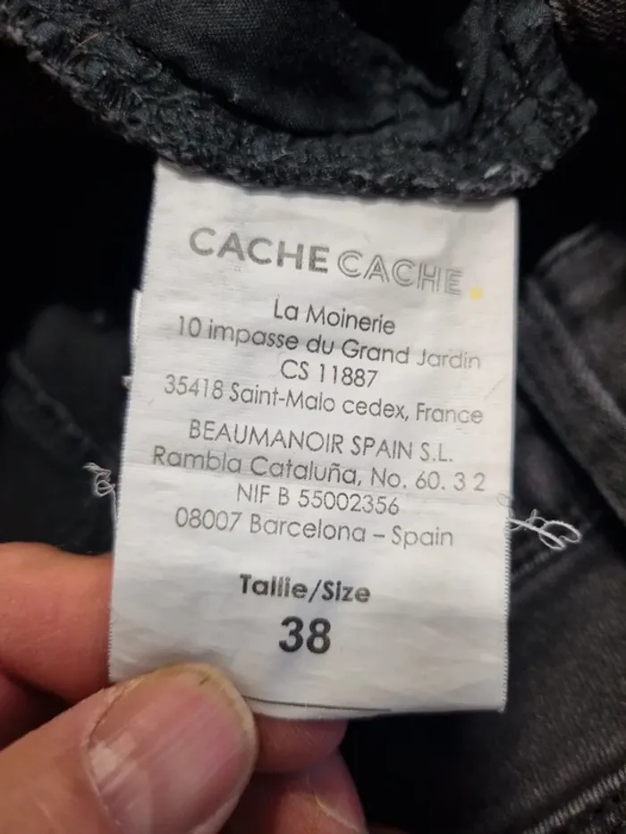 Jean cache cache Taille M coupe Slim - photo numéro 5