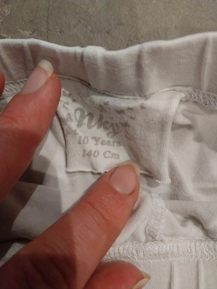 Leggings blanc 10 ans - photo numéro 3