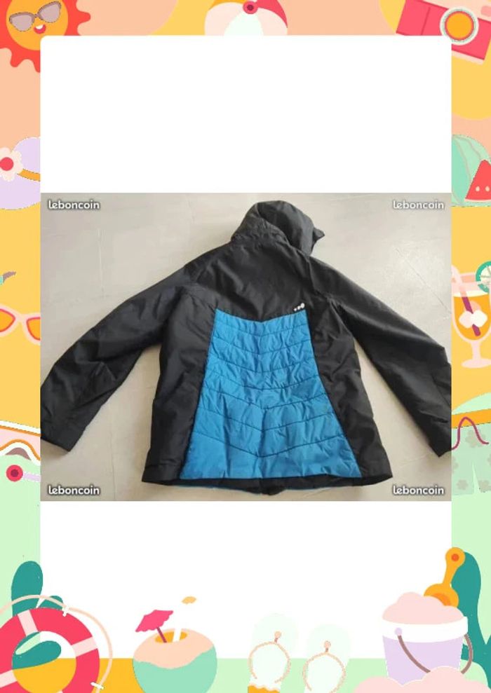 Blouson à capuche 12 ans wedZe noir - photo numéro 2