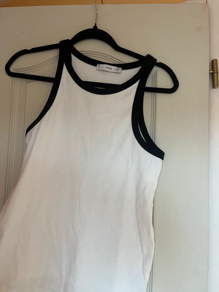 top mango blanc et noir 40 (L) - photo numéro 3