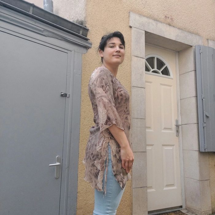Magnifique blouse Vintage 100% soie pour L - photo numéro 3