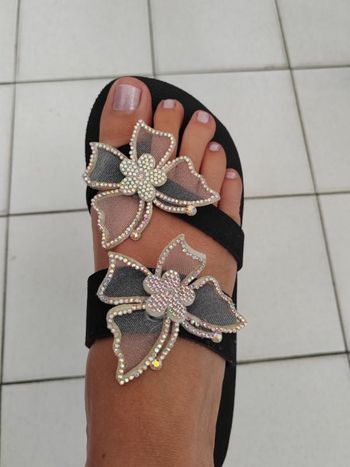 Sandales plateforme papillons