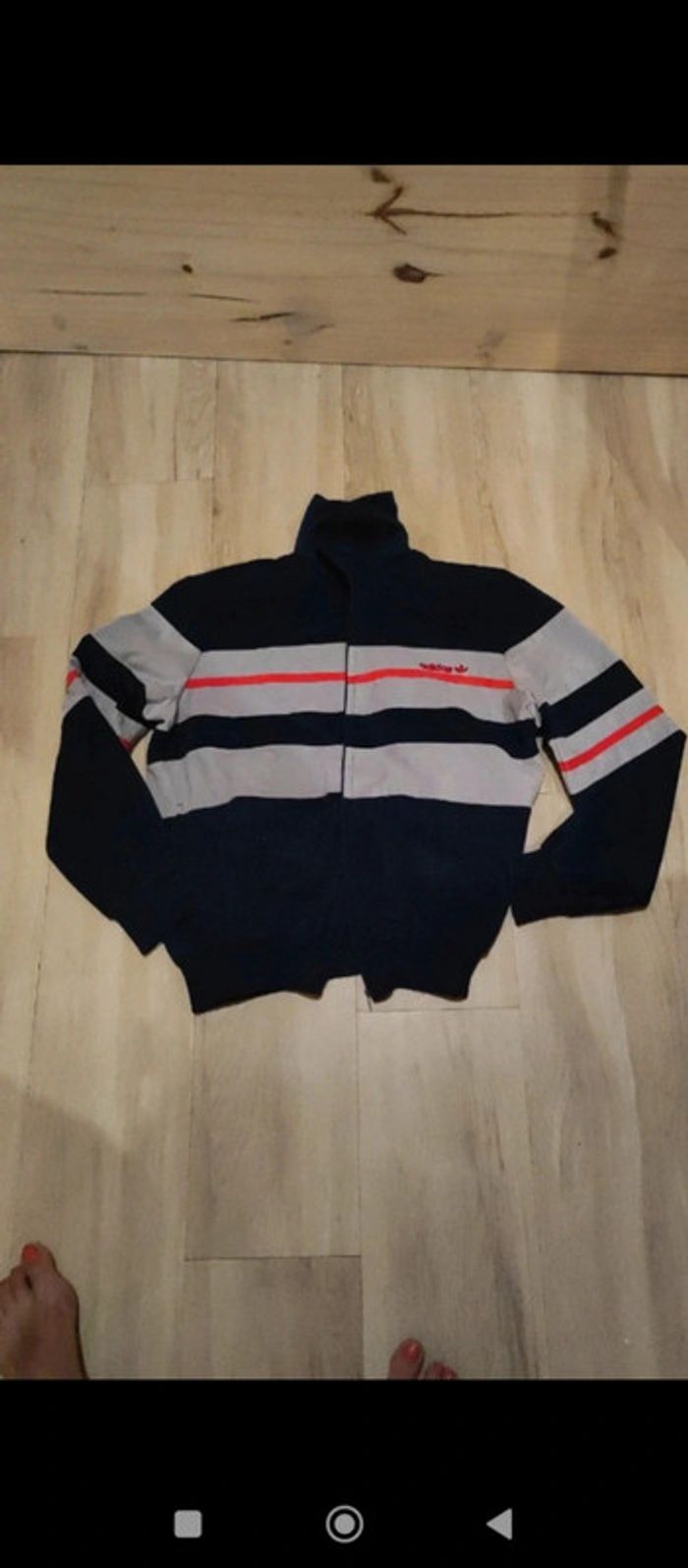 Veste adidas vintage en peau de peche mixte