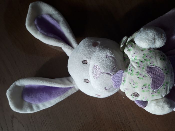 Doudou musical lapin mauve - photo numéro 3