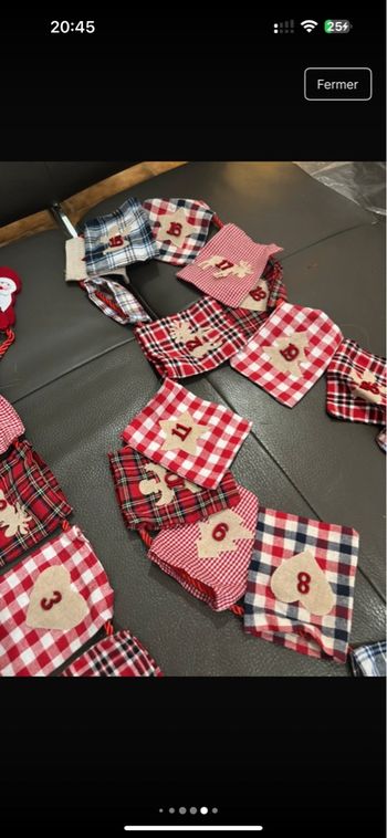 Guirlande calendrier de l’avent à remplir