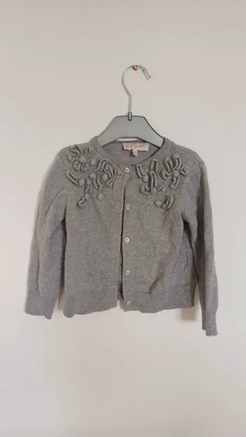 Gilet gris lili gaufrette