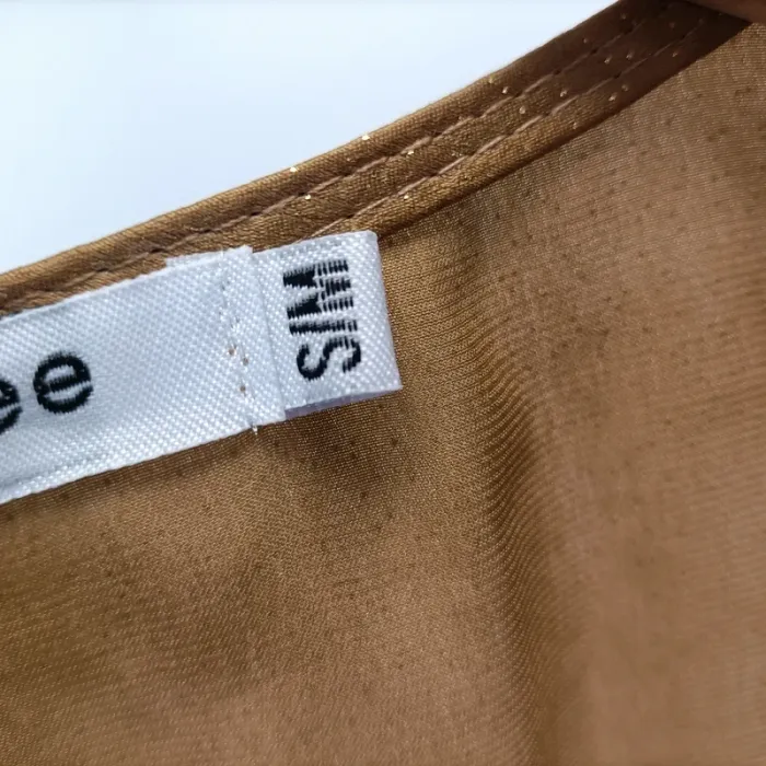 Robe cache-cœur Jubilee Ocre Dorée, Manches longues - S/M - Viscose - photo numéro 2