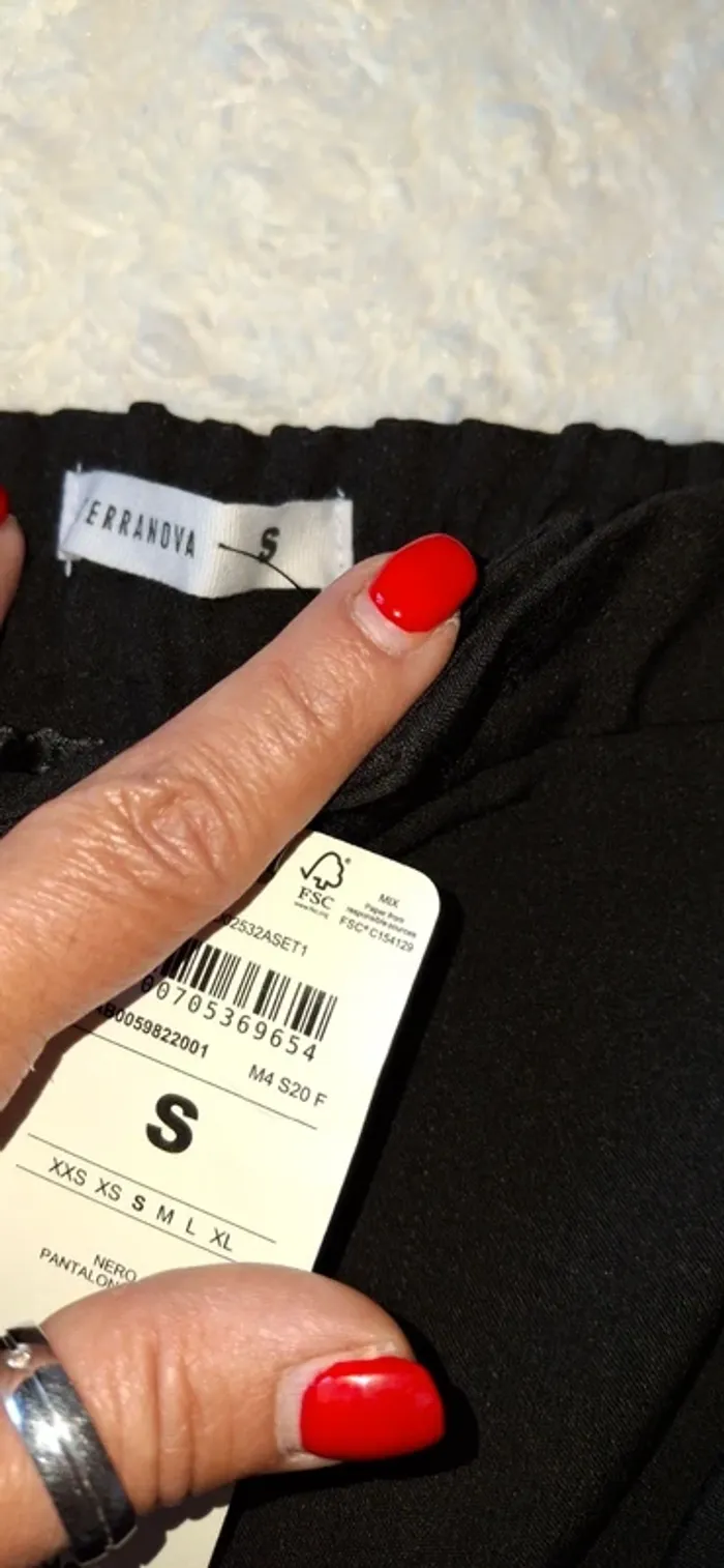 Pantalon noir jambes larges terranova neuf avec étiquette - photo numéro 6