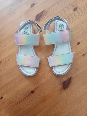 Sandales à  scratchs multicolore