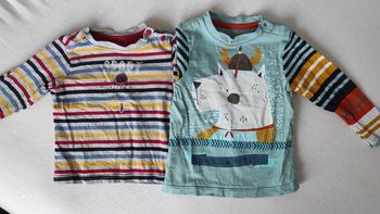 Lot 2 T-shirt manches longues 18 mois