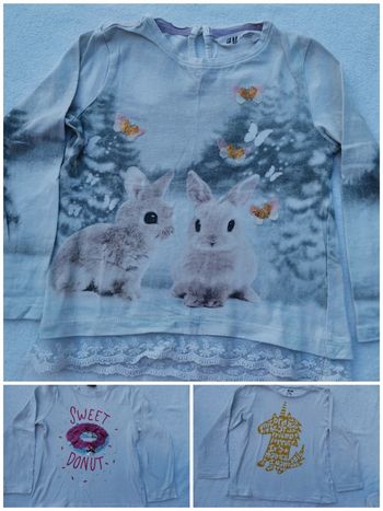 Lot de 3 t shirt manches longues 4 ans