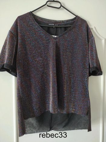 Haut Blouse Tshirt brillant Bershka