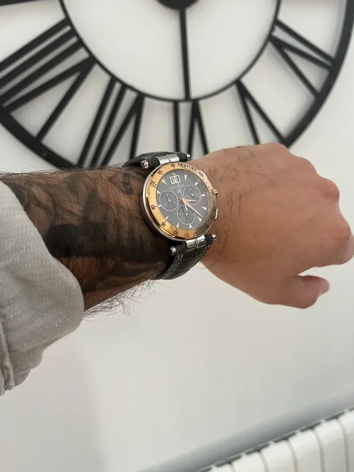 Montre chronographe Michel Herbelin gris et cuivre - photo numéro 2