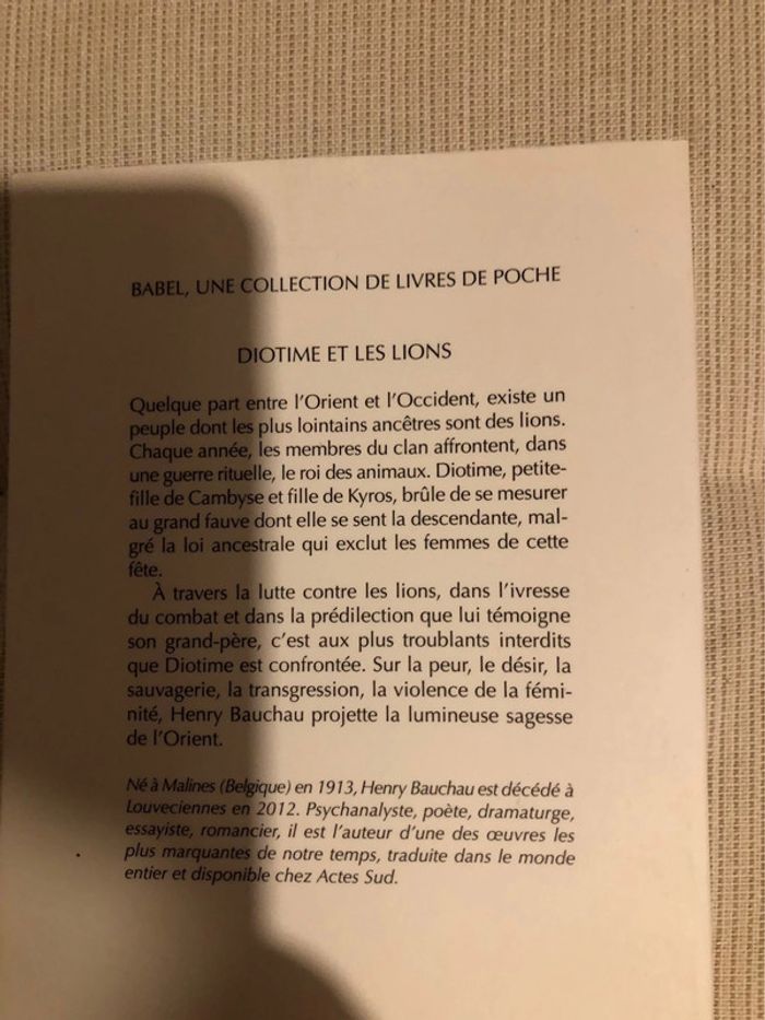Livre Henry Bauchau récit - photo numéro 3