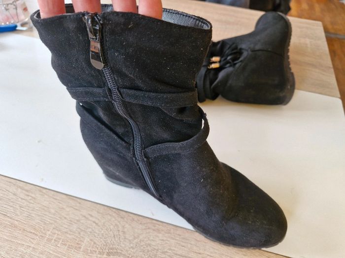 Magnifique bottine velours noir taille 38 - photo numéro 2