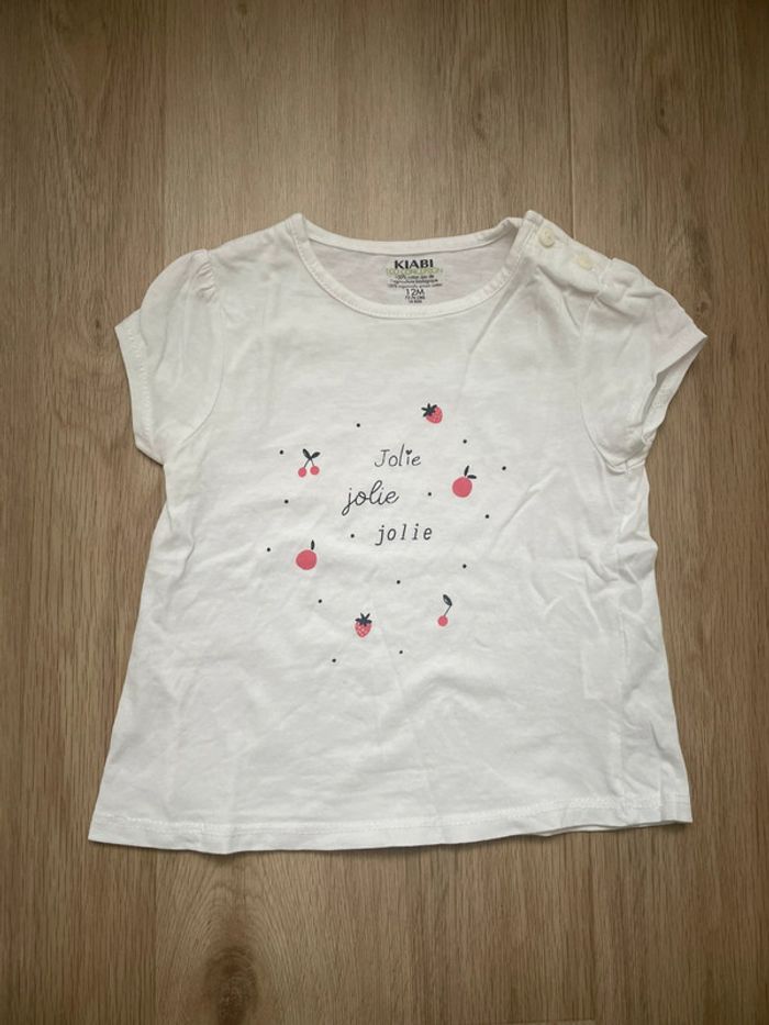 Tee shirt Kiabi blanc 12 mois
