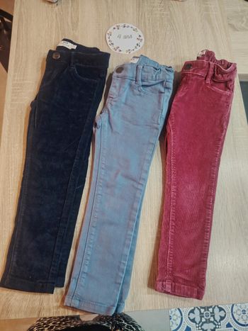 Lot de 3 pantalons fille 4 ans Cyrillus