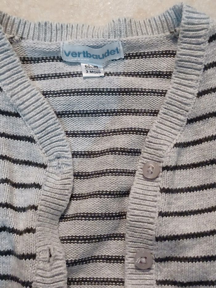 Lot de 2 gilets Verbaudet 3 mois - photo numéro 2