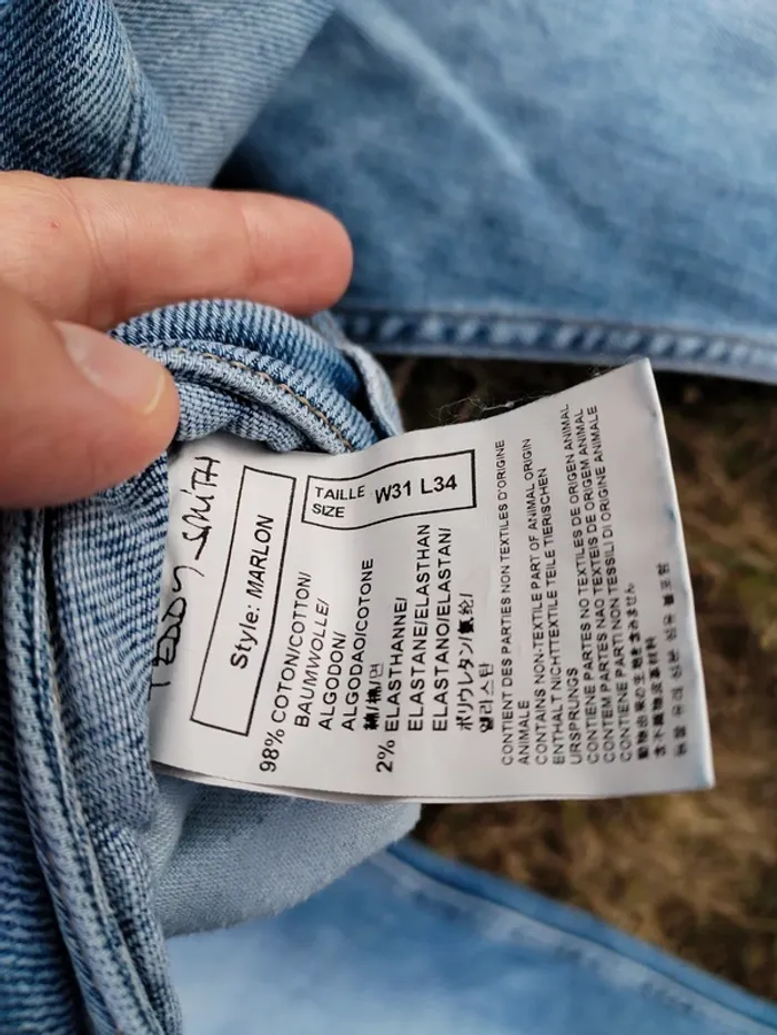 Jean Teddy Smith bleu used Marlon fit taille 40 W31 L34 - photo numéro 4