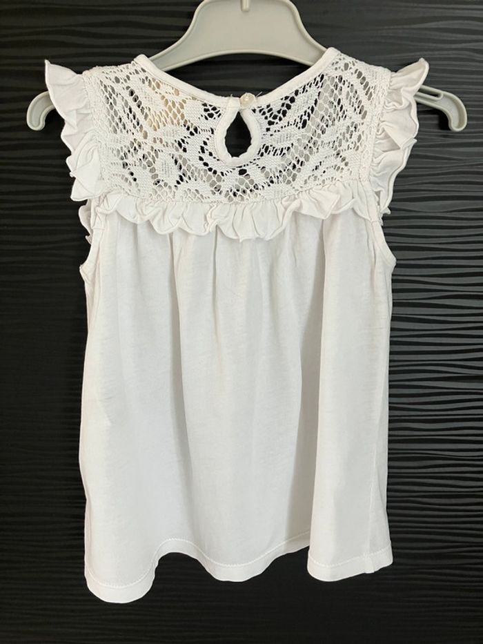 Débardeur dentelle blanc H&M tailles 1-2 ans - photo numéro 2