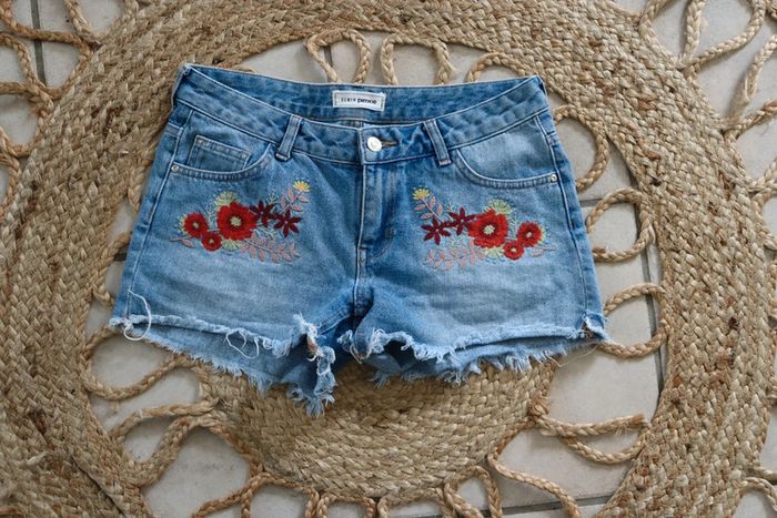 Short en jean brodé Pimkie