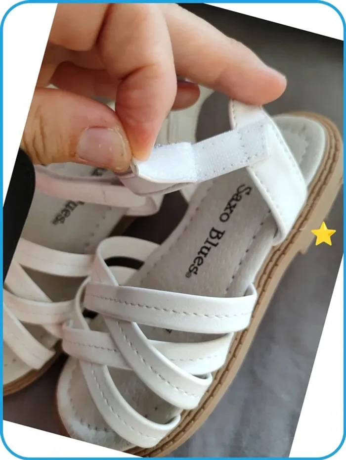 Sandales - blanche- T25 - photo numéro 5