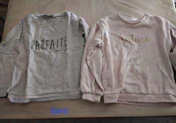 Lot de 2 sweats 8ans