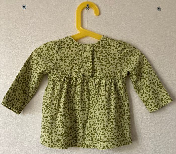 tunique fleurie manches longues bébé 6 mois - photo numéro 2