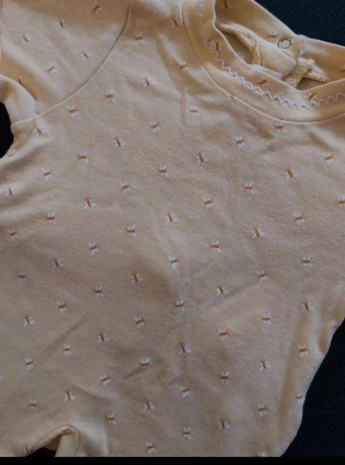 Pigama taille 1 mois jaune - photo numéro 2