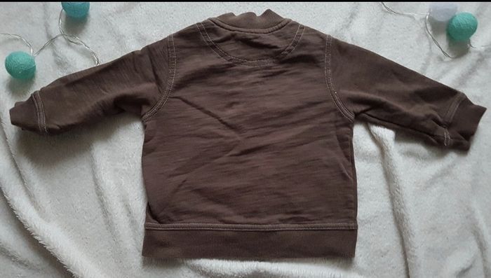 Gilet sweat zippé marron La compagnie des petits 12 mois - photo numéro 4