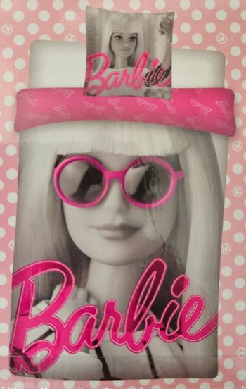 Parure de lit simple (housse de couette + taie d'oreiller) - Barbie - Mattel