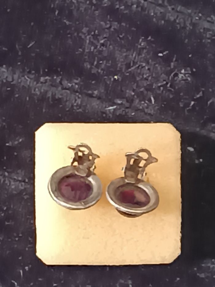 Boucles d'oreilles argent améthyste - photo numéro 4