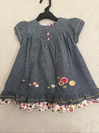 Robe denim brodée Catimini – 12 mois