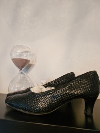 Escarpins tressés noir