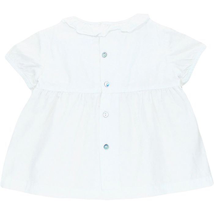 Blouse à manches courtes 12 mois en coton Laranjinha - photo numéro 2