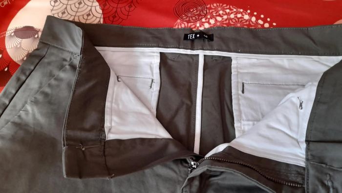 Pantalon toile homme kaki Taille 48 - photo numéro 3