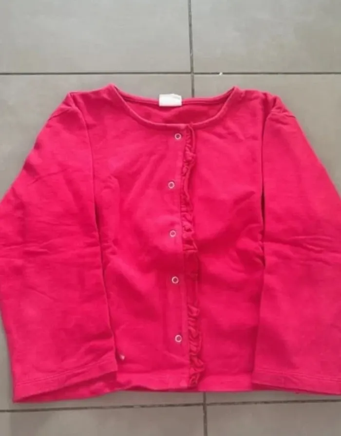 💖 Gilet enfant fuschia fille Lililotte – Taille 10 ans