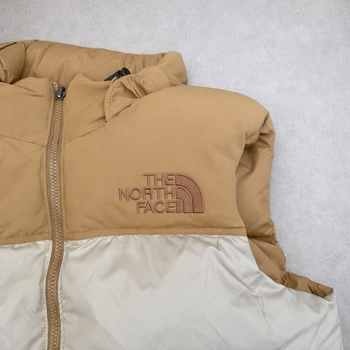 Doudoune sans manches The North Face beige marron taille S
